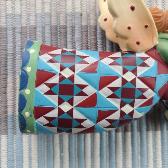 Vintage 2004 Ranger Int'l Gardening Folk Art Angel Ornament Watering Can & Vine - Picture 7 of 10